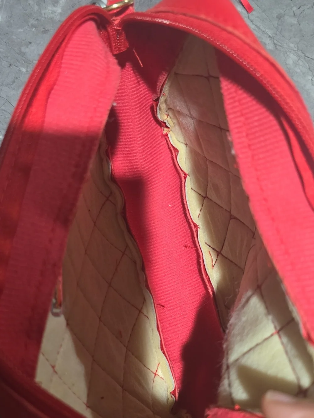 Red  Quilted Shoulder Bag for Women